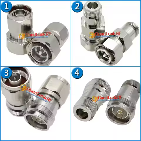 RRU miniDIN mini DIN 4.3-10 431 Male & Female to L16 N Female Male Plug 50ohm Straight Brass Coaxial