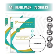 EDU Paper A4 Examination Sheet | 70GSM Single Line Foolscap Paper | 50/70 Sheets Pack