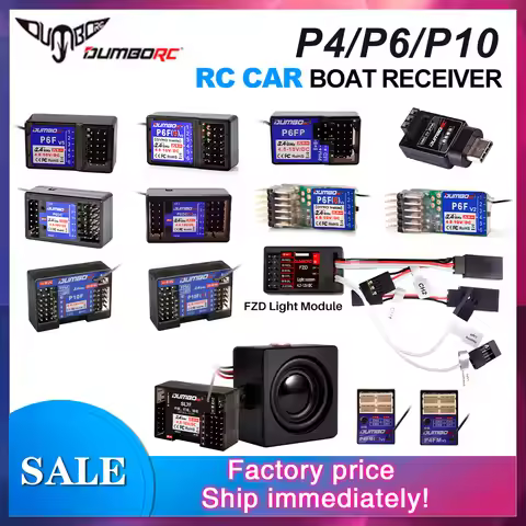 DUMBORC 2.4GHz Mini Receiver P6F P6F(G) P6DC P6DC(G) P4FM(G) P4FM P6FP P10F P10F(G) Receiver with Gy