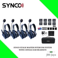 SYNCO Xtalk Master XM4 Professional Full-Duplex Wireless Intercom 4 Headset System
