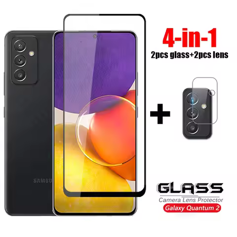 For Glass Samsung Galaxy Quantum 2 Full Cover Tempered Glass For Samsung Galaxy A Quantum 2 Phone Sc