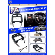 Android Player Casing 9" Nissan Almera 2016-2019 ( with Socket Nissan CB-12 &amp; Antenna Join )