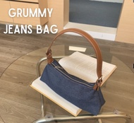 กระเป๋ายีนส์สะพายไหล่ สะพายได้ 2 แบบ   Grummy jeans bag