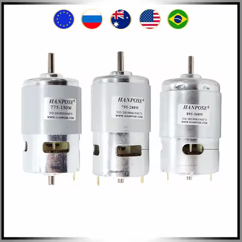 150W 288W 360w Durable 775 795 895 Spindle Motor 3000-12000 RPM Motor Brush Dc Motors Lawn Mower Mot