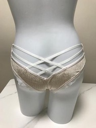 (Size: LG) Last pc 現貨 - V shape / Lace /Velvet / cross back /Sexy panties (Tan)