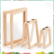 3 Pieces Paper Making Wooden Paper Making Mould Papermaking Screen Kit 3 Size Frame for DIY  (A7, A6