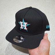 BLACK HOUSTON ASTROS H LOGO 60TH ANNIVERSARY 9FIFTY A FRAME SNAPBACK CAP/HAT BY NEW ERA