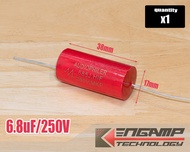 (1ตัว) [F-CAP] 1.5uF 2.2uF 3.3uF 4.7uF 6.8uF 8.2uF 10uF 15uF 22uF /250V ยี่ห้อ Audiophiler