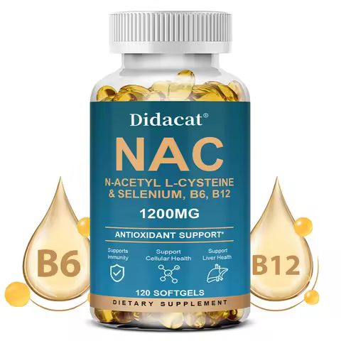 N-Acetyl-L-cysteine Capsules 1200mg - Joint and Hair, Nail Health, Skin Purification, Liver, Lung, S
