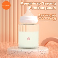 Yunbaby Botol Kaca Bayi 180ml Glass Bottol for newborn baby BPA-free No milk leakage wide mouth easy