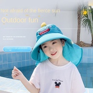 Children Sun Hat Summer Kids Outdoor Neck Ear Cover Anti UV Protection Beach Caps Kids Boy Girl Travel Flap Cap For Children