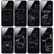 For iPhone 16 15 pro max plus e iPhone16 16e iPhone15 Full Coverage Tempered Glass Cartoon 6D Shadow