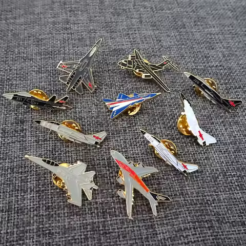 1PC Aviation Aircraft Commemorative Brooch Personalized Metal Badges for Aviation Science Populariza