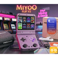 Miyoo Flip V2 Spruce OS สุดยอดเครื่องเล่นเกมพกพาฝาพับ จอ IPS คมชัดแบตอึดเล่น PS1/GBA/Retro/PSP