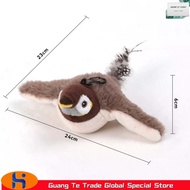 Electronic Interactive Flying Bird Cat Toy Hanging Pet Flapping Wings Sparrow Stuffed Toys