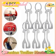 CHANMVPHD Shopping Cart Token, Coin Holder Detachable Trolley Master Key Token, Durable Metal Reusab