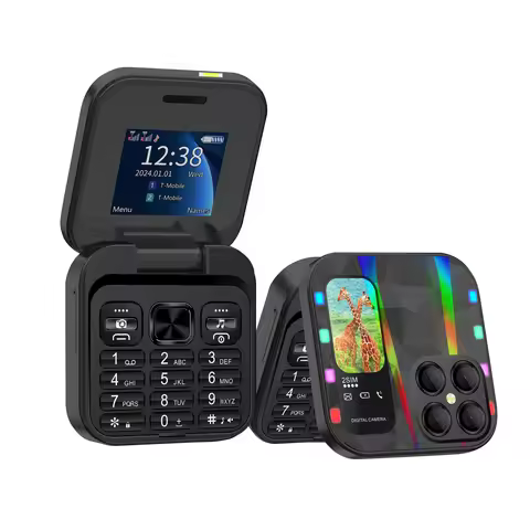 FUFFI-S23 Pro,Folding Mini Phone,Luminous phone, 2.4-inch, 2G network, dual SIM, supports phone hold