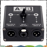 2 in 1 Out XLR Audio Switcher XLR Audio Source Switcher for Microphone Sound Card Mixer 2 Male XLR 1