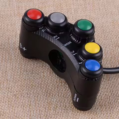 7 Buttons Multifuction ATV Motorcycle Control Switch Assembly 22mm Handlebar Moment/Latching Superio