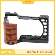 [CloudsMiles]  A6400 / A6300 / A6100 / A6000 Wood Handle Metal Camera Cage Stabilizer Rig Replacemen