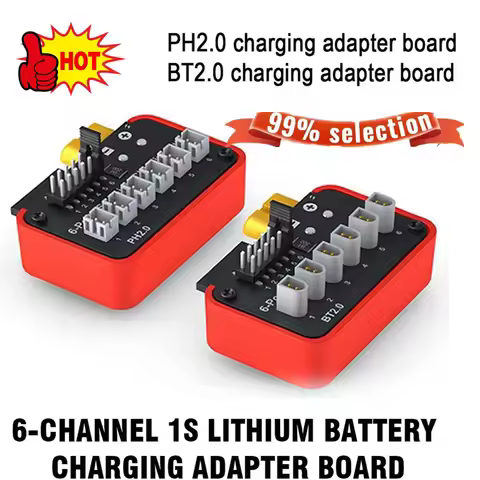 For SKYRC B6neo 6-Channel 1S LiPo Battery Charging Adapter Suitable To PH2.0/BT2.0 OSH 6-Port 1S Bat