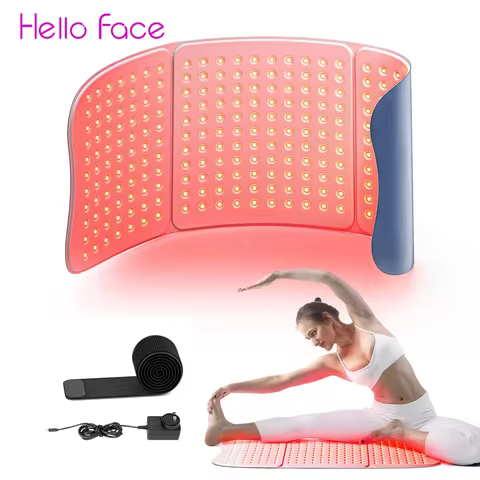 Red Light Therapy Pad 660nm 850nm for Body Pain Relief, Large 30x12inch Mat with Timer - Hello Face 