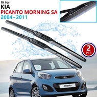 ใบมีดไม้เช็ดรถสำหรับ KIA Picanto Morning SA 2004 ~ 2011 2005สติ๊กเกอร์ตกแต่งรถยนต์กระจกหน้าใบมีดที่ปัดน้ำฝน
