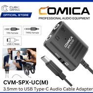 COMICA AUDIO CVM-SPX-UC(M) MULTIFUNCTIONAL 3.5MM (TRS AND TRRS 3.5MM MICS) TO USB TYPE-C AUDIO ADAPT