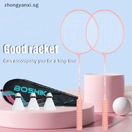 Zhongyanxi Badminton Racket Set Single And Double Racket Ultra-Light And Durable Badminton Racket Set For Men, Women, Adults And Students SG