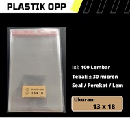 OPP Plastic Size 13 cm x 18 cm 13x18 cm/ 13 x 18 cm/