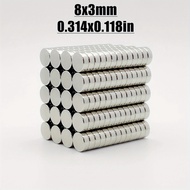 8x3mm Round Magnets, Metal Cylinder Magnets, Magnetic Stickers, Tiny Magnets, Kitchen Decoration Col