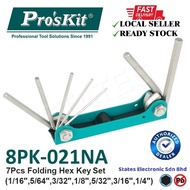 Pro'sKit 8PK-021NA 7pcs Folding Hex Key Set (1/16",5/64",3/32",1/8",5/32",3/16",1/4")
