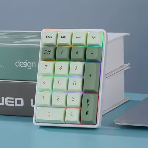 21 Key Bluetooth-compatible Wireless Mechanical Number Keyboard Mini Numpad Notebook Special For Fin