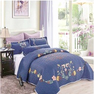 Idealliving 4-In-1 Cadar Patchwork Sulam Free Size Bedsheet Comforter JML-4105