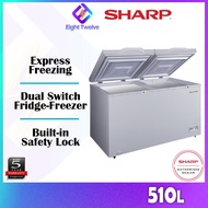 ❦SHARP Chest Freezer  Dual Cooling 2-in-1  LED Lighting  110L  160L  220L  310L 510L✣