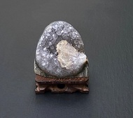 招財開運-天然原礦異象夢幻紫晶鎮二次結晶砂糖共生方解石 紫水晶