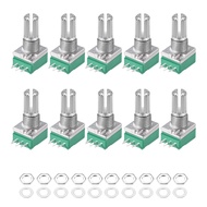 10 ชิ้น RV097N 3Pin potentiometer B5K B10K B20K B50K B100K B500K เพลาพร้อมสวิทช์เสียงปิดผนึก potenti