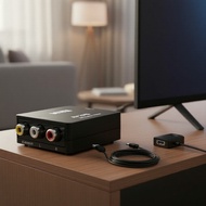 AV CVBS RCA L/R to HDMI 1080P 1920x1080 NTSC/PAL Converter  Penukar AV CVBS RCA L/R kepada HDMI Sera