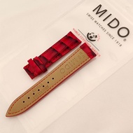 2023◕ Mido watch strap genuine leather original Berencelli M007207 womens 18-16 patent leather bright leather strap 18MM