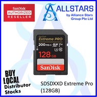 (ALLSTARS : MemoryCard PROMO) SanDisk Extreme PRO 128GB SDXC UHS-I Card / V30, U3 Memory Card (SDSDXXD-128G-GN4IN) (Warranty Ltd Lifetime with Local Distributor as per sticker)