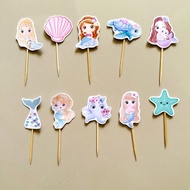 MERMAID CUPCAKE TOPPER MERMAID CUPCAKE TOPPER/ MERMAID CAKE TOPPER/ MERMAID CAKE TOPPER