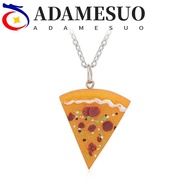 ADAMESUO Best  Forever Necklace, Alloy Friendship Pizza Pendant, Cute Necklace Combination Food Jewe
