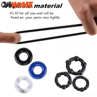 24HOME Add to Wish List 6Pcs/Set Cock Ring Penis Delay Ejaculation Adult Toys For Men Enlargement Ring Silicone Male Erection Stronger X6Z3