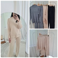 [A69] AIRPORT LOOK Set Large Ribbed Yarn