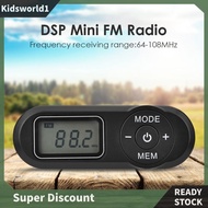 [kidsworld1.sg] LCD Digital Display Mini Pocket Radio Retro Rechargeable FM Player Receiver