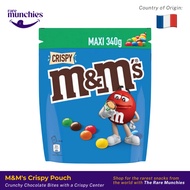 M&M's Crispy Pouch 340g – Crunchy Chocolate Bites with a Crispy Center from France FR