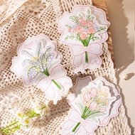 Flower bouquet card with 2 details, a meaningful gift to send love Camellia