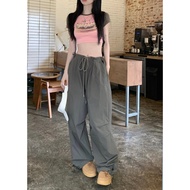 Koreandress🔥กางเกงคาร์โก้ ญ กางเกงขายาว กางเกงวอร์ม y2k cargo pants ฤดูร้อน กางกางผู้หญิง กางเกงขากว
