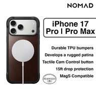 NOMAD Rugged Leather Case for iPhone 17 Pro 6.3" / Pro Max 6.9" | Horween Leather | 15ft Drop Protec