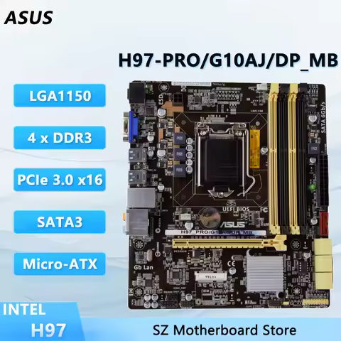 ASUS H97-PRO/G10AJ/DP_MB H97 LGA 1150 Motherboard Support i7-4790/4790K i5-4690/4690K/4590 i3-4370/4